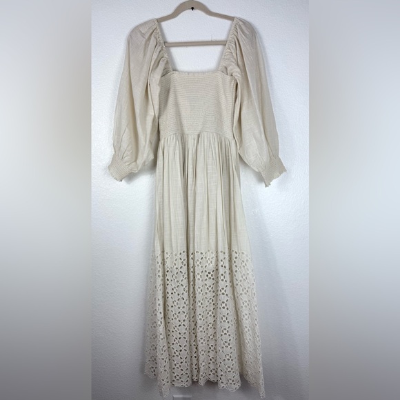 Free People Perfect Storm Midi Dress Tea Ivory Women's Size Small - Picture 10 of 11
